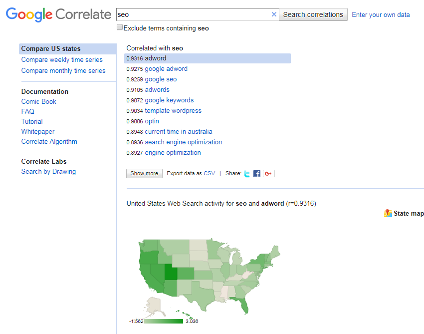 Google Correlate
