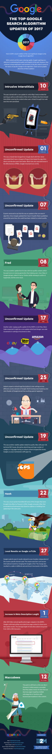 2017 Google Search Algorithm Updates Infographic