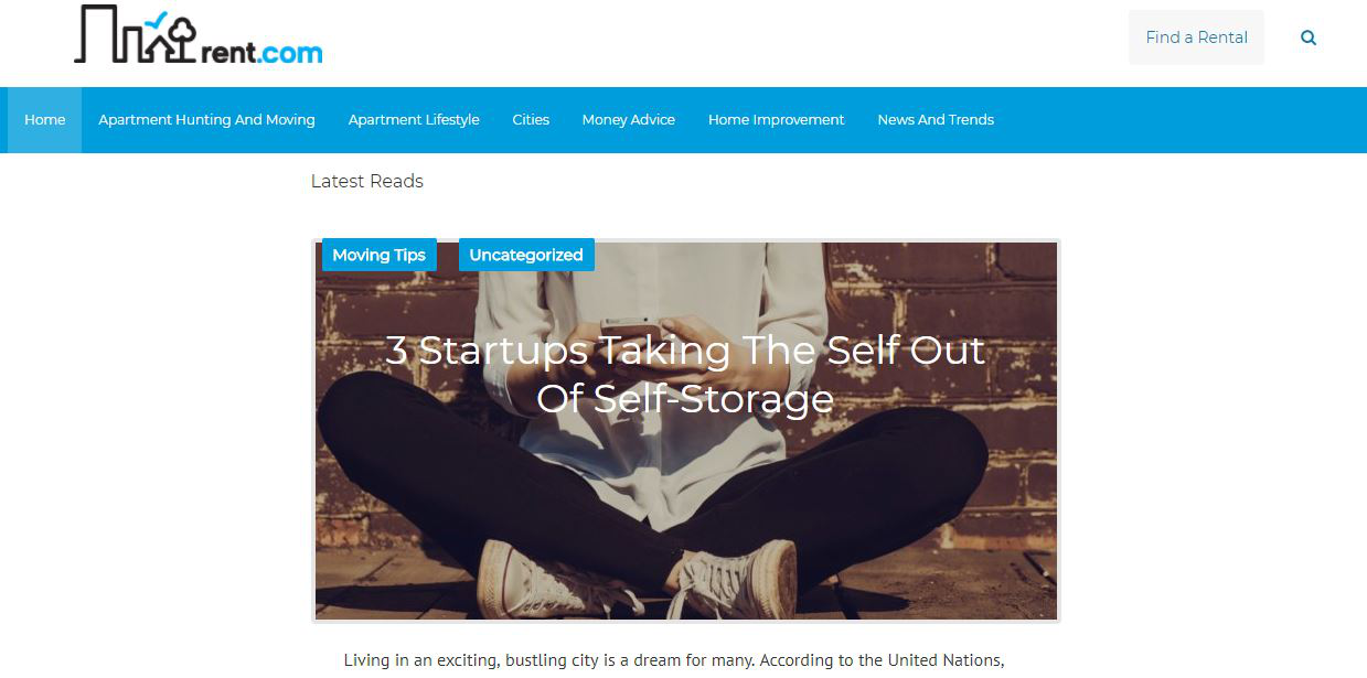 Rent.com Desktop View