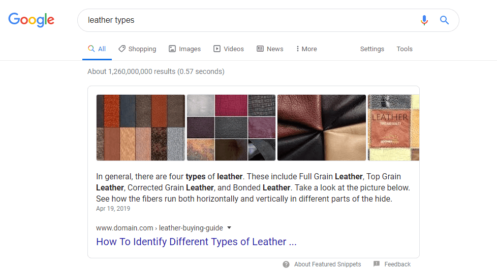 Google Feature Snippet