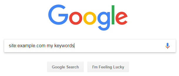 Site-Specific Google Search Page For Top-Level Keywords