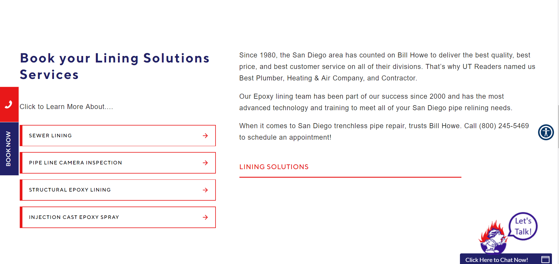 service page having brand name with service as main category