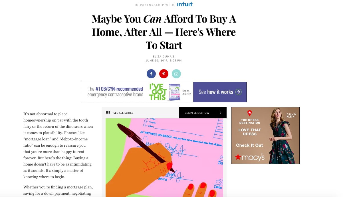 Sponsored Ads on Refinery29