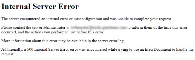 Wordpress - 500 Internal Server Error