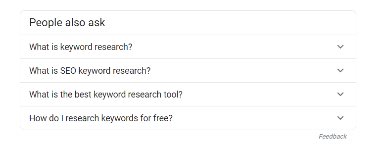 People also ask in Google