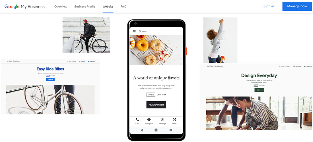 Free Website Builder from GMB