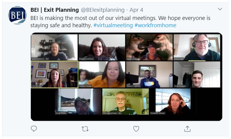 BEI Twitter Post - Employee Virtual Meeting
