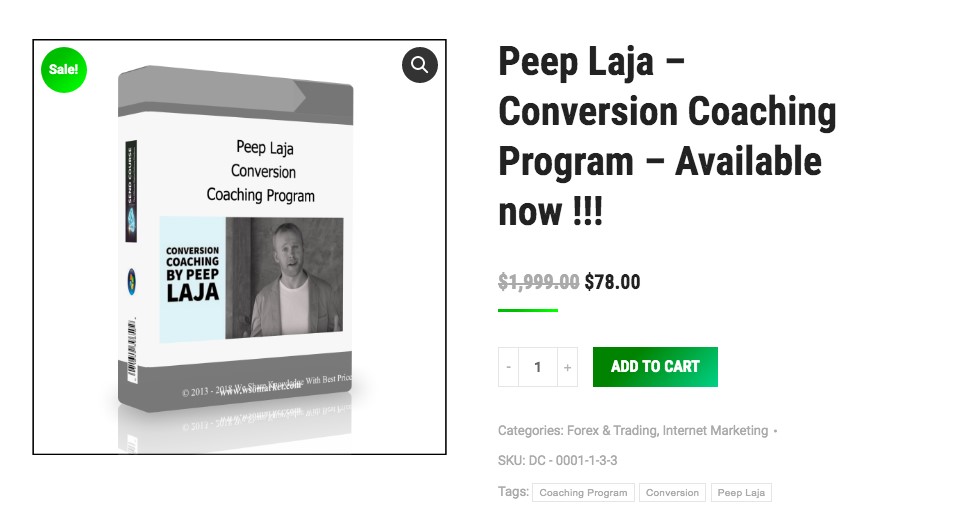 Conversion Coaching Program By Peep Laja