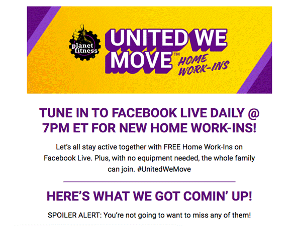 Planet Fitness Email