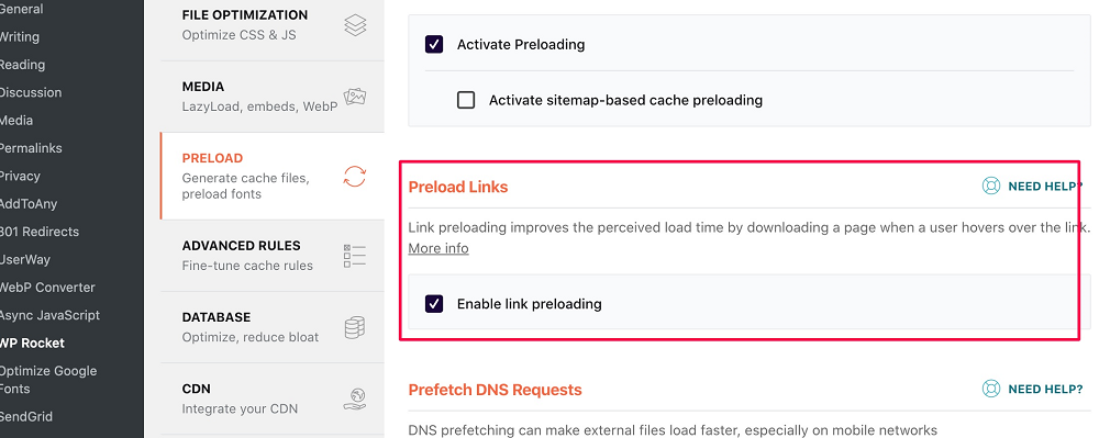 Prefetch The Page Which User Hovers Over The Page Link