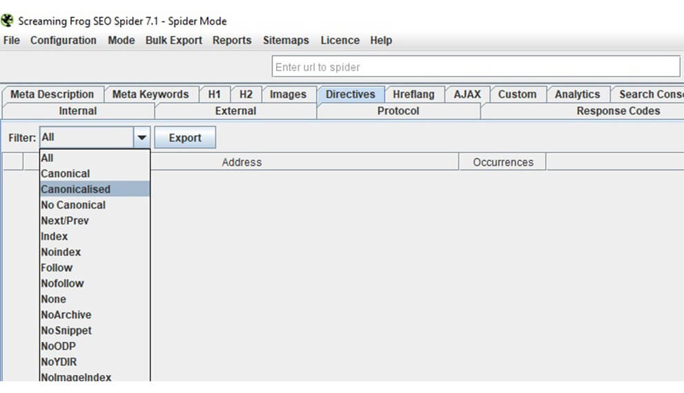 use scream from to scan pages that canonicalize to other pages
