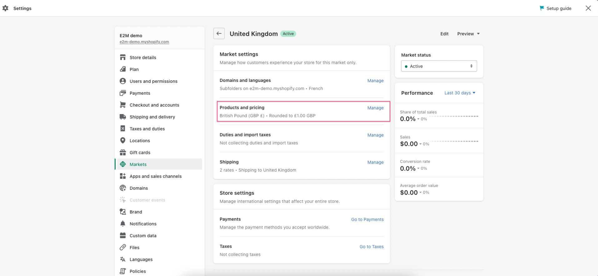 Products and Pricing