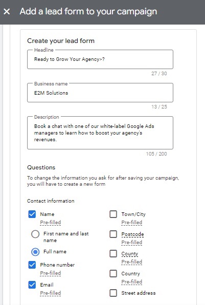 google-ads-lead-generation-form
